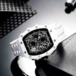 La Montre homme Tsar Bomba Elemental collection, biocéramique blanche TB8204B01