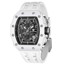 Montre homme Tsar Bomba Elemental collection, biocéramique blanche TB8204B01