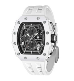 Montre homme Tsar Bomba Elemental collection, biocéramique blanche TB8204B01