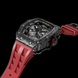 La Montre homme Tsar Bomba Elemental collection, Automatique, acier et carbone noir et silicone TB8208CF39