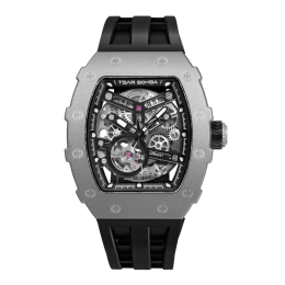 La Montre homme Tsar Bomba Elemental collection, Automatique, titane et élastomère noir FKM TB8208T01