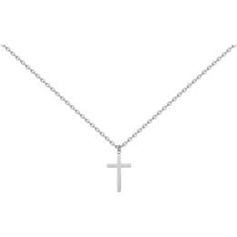 Collier acier mixte, motif croix Phebus Legend 75-0284