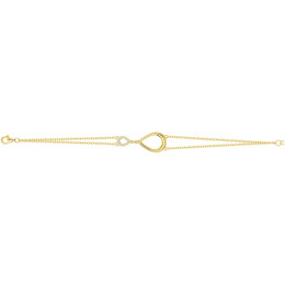 Le Bracelet plaqué or, duo gouttes et oxydes de zirconium by Stauffer