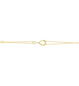 Le Bracelet plaqué or, duo gouttes et oxydes de zirconium by Stauffer