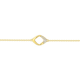 Bracelet plaqué or, éclat géométrique et oxydes de zirconium by Stauffer