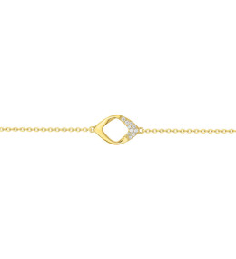 Bracelet plaqué or, éclat géométrique et oxydes de zirconium by Stauffer