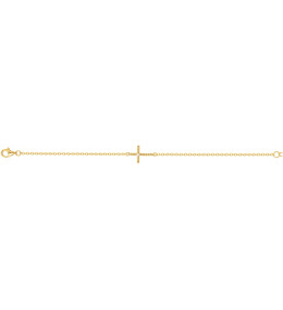 Le Bracelet plaqué or, croix torsadée et oxyde de zirconium by Stauffer