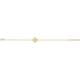 Le Bracelet plaqué or, fleur ajourée et oxydes de zirconium by Stauffer