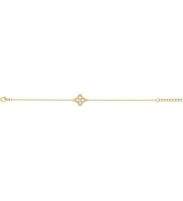 Le Bracelet plaqué or, fleur ajourée et oxydes de zirconium by Stauffer
