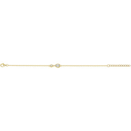 Le Bracelet plaqué or, duo élégance et oxydes de zirconium by Stauffer