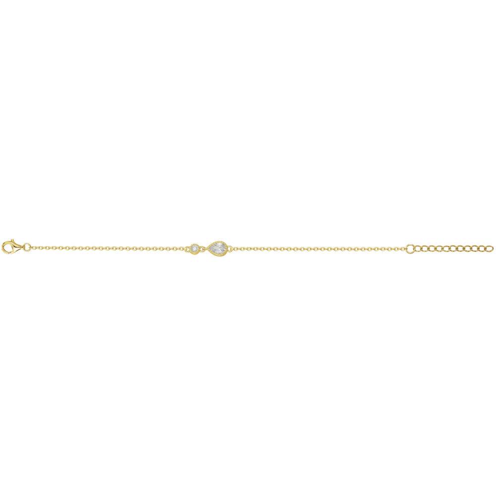 Le Bracelet plaqué or, duo élégance et oxydes de zirconium by Stauffer