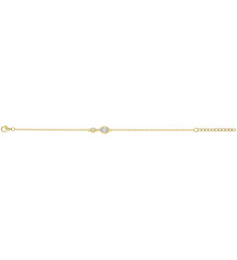 Le Bracelet plaqué or, duo élégance et oxydes de zirconium by Stauffer