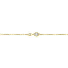 Bracelet plaqué or, duo élégance et oxydes de zirconium by Stauffer