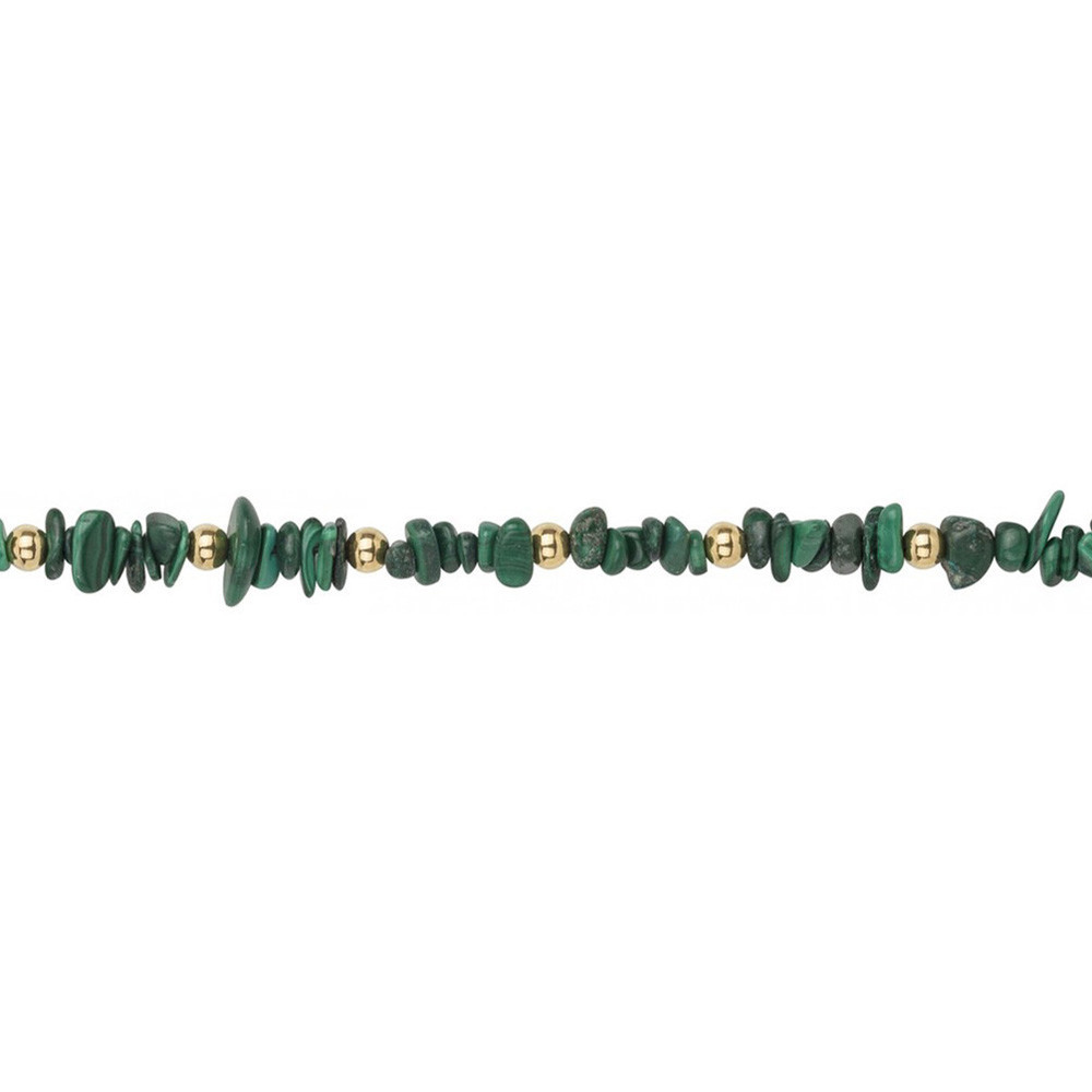 Bracelet Malachite et Perles Dorées, Énergie Naturelle et Élégance by Stauffer