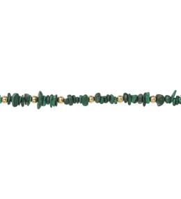 Bracelet Malachite et Perles Dorées, Énergie Naturelle et Élégance by Stauffer