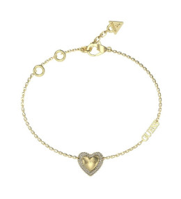 Bracelet femme Guess, Beloved, acier PVD jaune et cristaux, JJUBB05022JWYGS