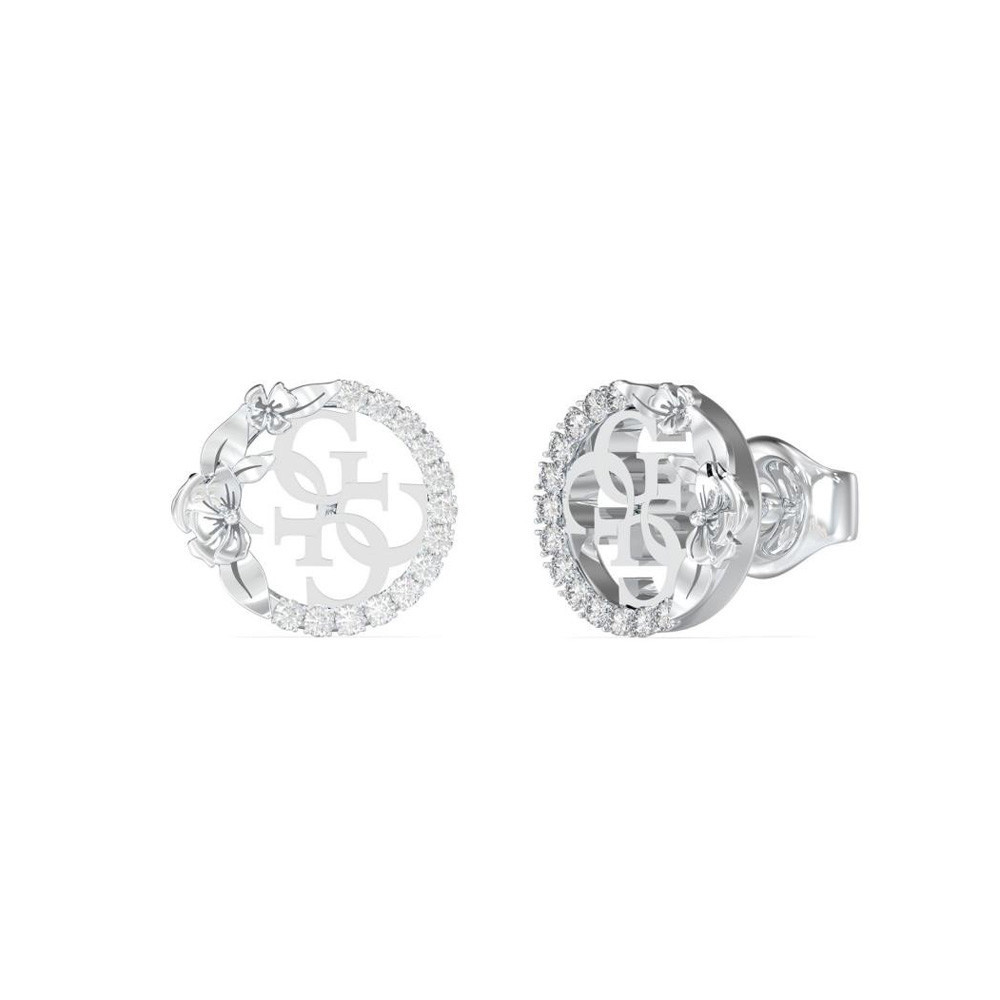 Boucles d'oreilles femme Guess, 4 Love, acier et cristaux JUBE05041JWRH