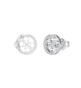 Boucles d'oreilles femme Guess, 4 Love, acier et cristaux JUBE05041JWRH