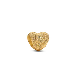 Charm Pandora Me/Moments Mini coeur texturé en métal doré or jaune 585/1000, 764000C00