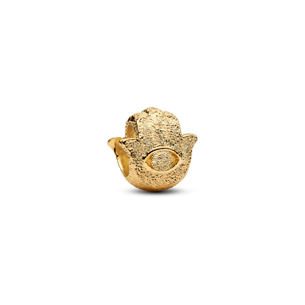 Charm Pandora Me/Moments Mini main de Fatma en métal doré or jaune 585/1000, 764042C00 Charm Pandora Me/Moments Mini main de Fatma en métal doré or jaune 585/1000, 764042C00