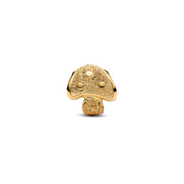 Le Charm Pandora Me Mini Champignon texturé en métal doré or jaune 585/1000