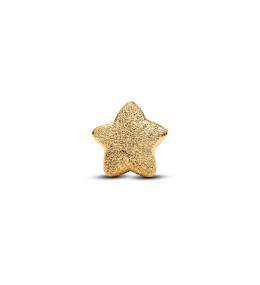 Charm Pandora, Mini étoile texturé, en métal doré or jaune 585/1000, 764050C00