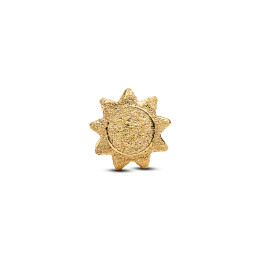 Le Charm Mini Soleil Texturé Pandora en métal doré or Jaune 585/1000