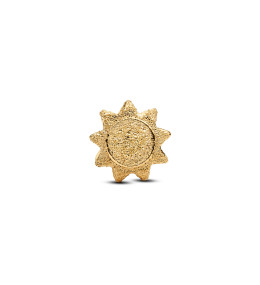 Le Charm Mini Soleil Texturé Pandora en métal doré or Jaune 585/1000
