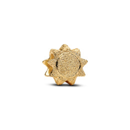 Charm Pandora, Mini soleil texturé, en métal doré or jaune 585/1000, 764052C00
