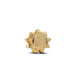 Charm Pandora, Mini soleil texturé, en métal doré or jaune 585/1000, 764052C00