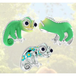 Le Charm Pandora Pascal Disney Raiponce en argent et émail vert