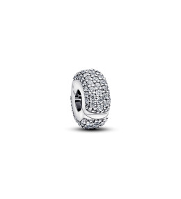 Charm clip Pandora Moments, pavé scintillant en argent 925/1000,794032C01