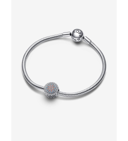 Le Charm Pandora Rosace de Cathédrale Gravable en Argent 925/1000