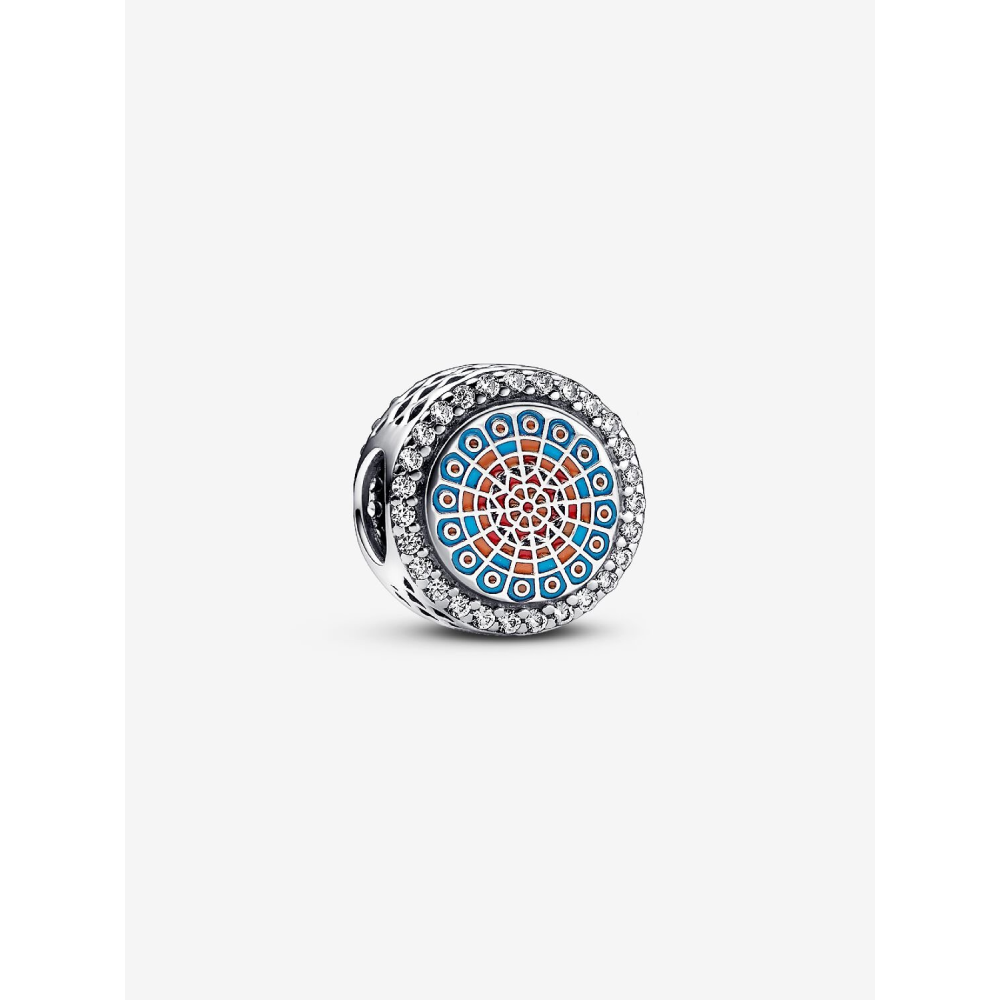 Charm Pandora, gravable rosace de cathédrale, en argent 925/1000, 792016CZ_E057