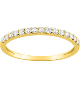Alliance or jaune 375/1000, oxydes de zirconium serti 2 griffes, taille brillant by Stauffer