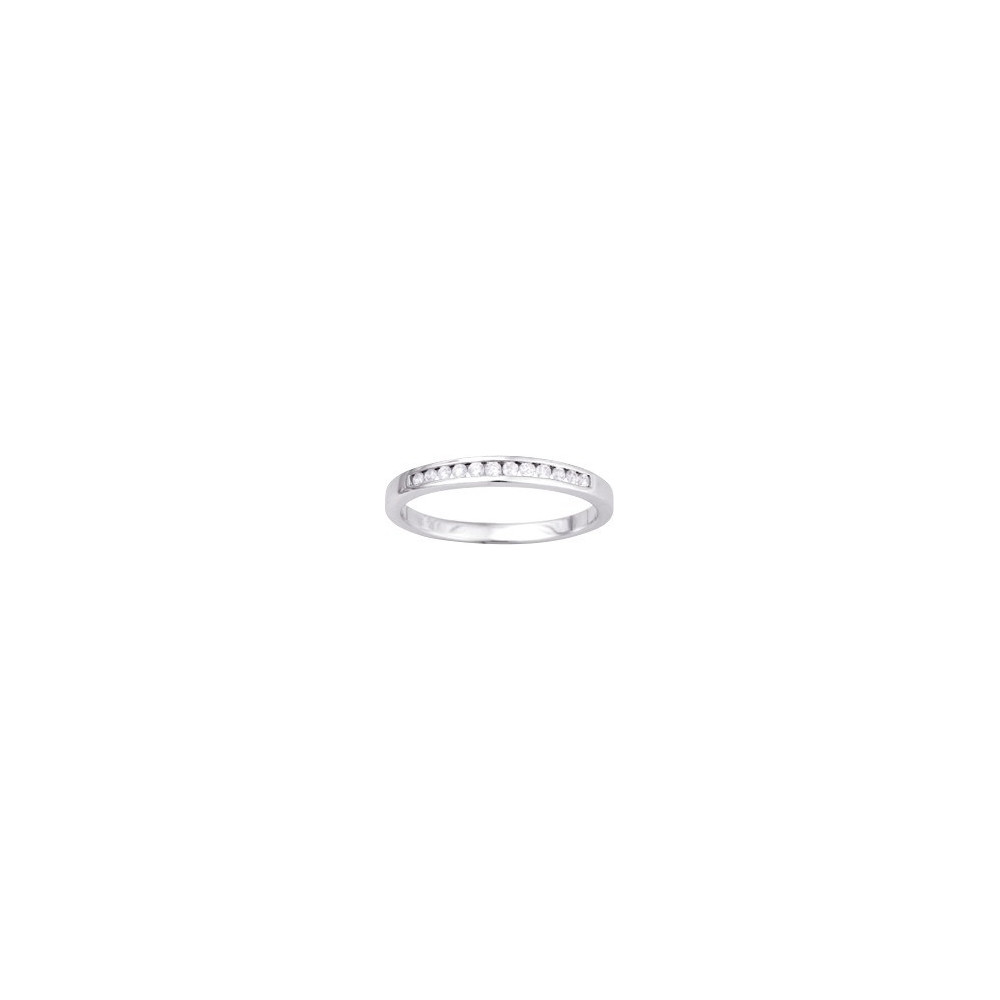 L'Alliance or gris 375/1000 sertie zirconium by Stauffer