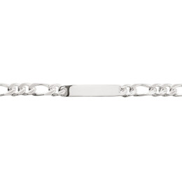 Bracelet Gourmette argent 925/1000, mailles alternées 1+2, largeur 8 mm, by Stauffer