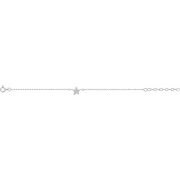 Le Bracelet chaîne argent 925 étoile centrale. Bijou élégant femme by Stauffer