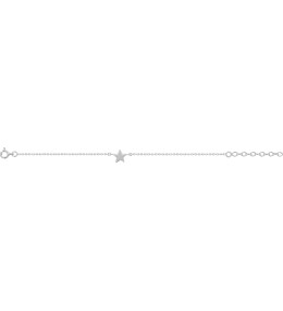 Le Bracelet chaîne argent 925 étoile centrale. Bijou élégant femme by Stauffer