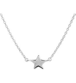 Le Collier étoile argent 925/1000 femme. Bijou minimaliste Stauffer