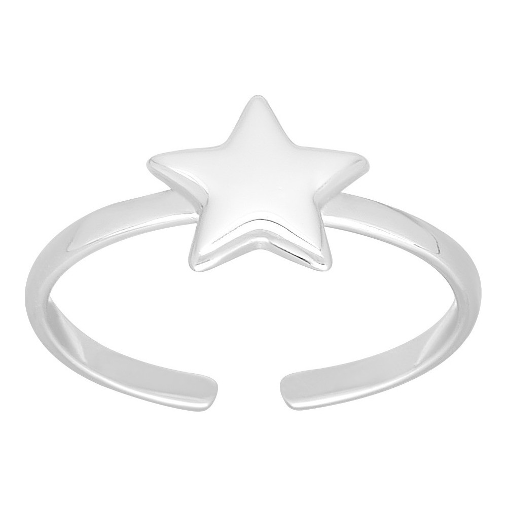 Bague argent 925/1000 ouverte, motif étoile by Stauffer Bague argent 925/1000 ouverte, motif étoile by Stauffer