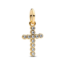 Charm Pandora Me/Moments Croix scintillante en métal doré or jaune 585/1000,764063C01