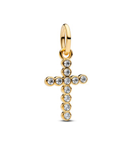Charm Pandora Me/Moments Croix scintillante en métal doré or jaune 585/1000,764063C01