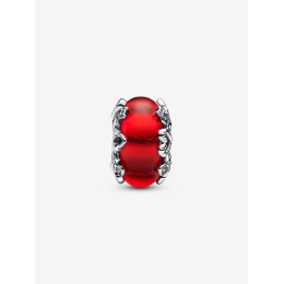 Le Charm Pandora Moments, Murano rouge magie de Noël, en argent