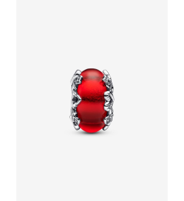 Le Charm Pandora Moments, Murano rouge magie de Noël, en argent