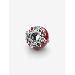 Le Charm Pandora Moments, Murano rouge magie de Noël, en argent