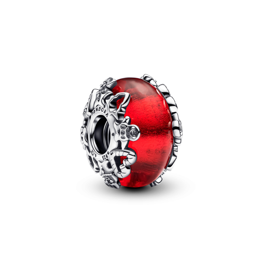 Charm Pandora Moments, Murano rouge magie de Noël, en argent 925/1000,793597C01
