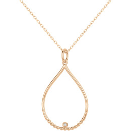 Collier Plaqué or, La Garçonne Diamant, élégance et finesse, 26700047