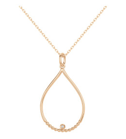 Collier Plaqué or, La Garçonne Diamant, élégance et finesse, 26700047