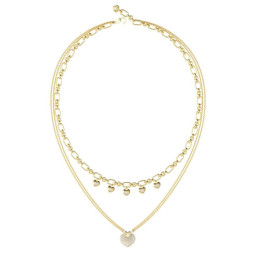 Collier femme Guess, Crazy in Love, acier PVD jaune et cristaux, JUBN05208JWYG
